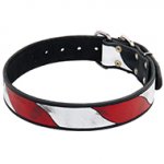 Designer Leather Collar with American Flag Pattern