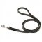 Leather dog leash with short braids