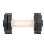 "Schutzhund Champion" Wooden Dog Training Dumbbell with Removable Plastic Weight Plates - 2 1/4 lbs (1 kg)