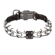 Dog Pinch Collar Made of Black Stainless Steel