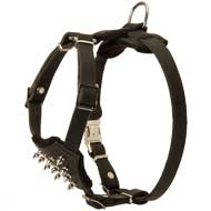 Spiked Leather Dog Harness for Small Breeds and Puppies